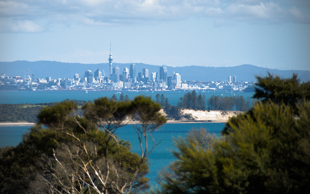 Auckland city viewed from Aaiheke Island